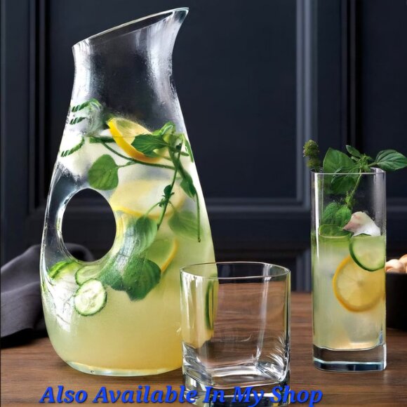 Pink Depression Glass Etched Decanter - Picture 5 of 8